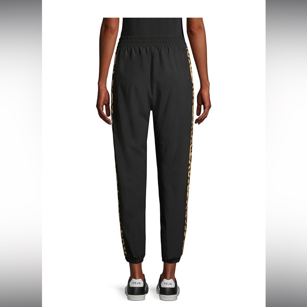 Terez Leopard-Print Side-Stripe Track Pants Large - image 2